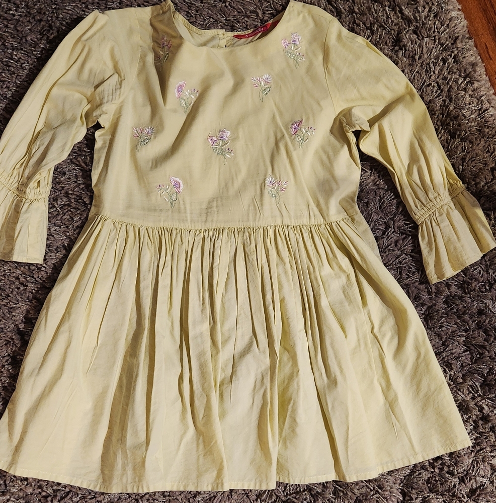 Floral Embroidered Cotton Tunic NWOT